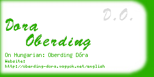dora oberding business card